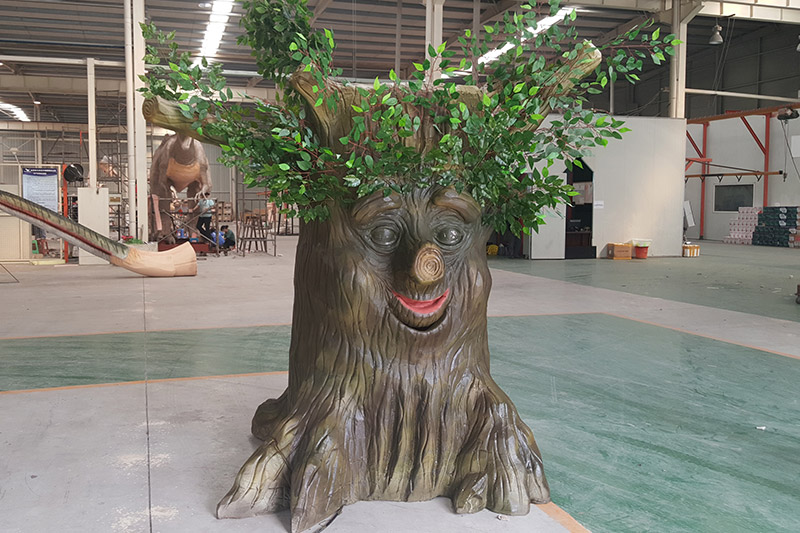 說話樹制作現(xiàn)場，仿真植物仿真樹