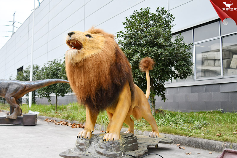 仿真獅子 仿真皮毛動(dòng)物模型