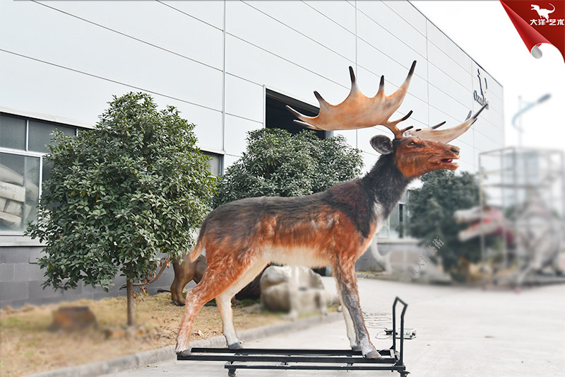 愛爾蘭大角鹿 1:1手工制作仿真動(dòng)物模型