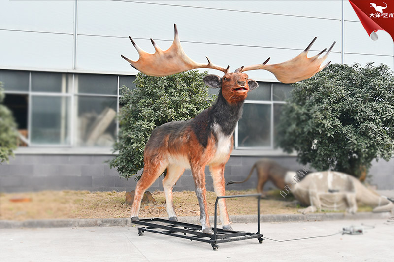 愛爾蘭大角鹿 1:1手工制作仿真動(dòng)物模型