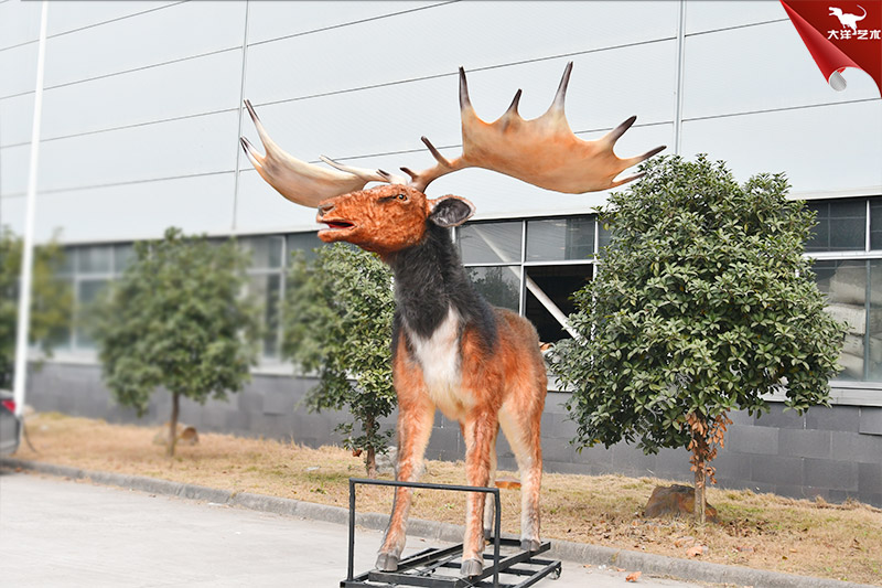 愛爾蘭大角鹿 1:1手工制作仿真動(dòng)物模型