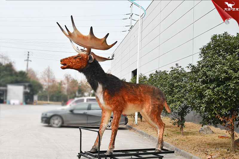 愛爾蘭大角鹿 1:1手工制作仿真動(dòng)物模型